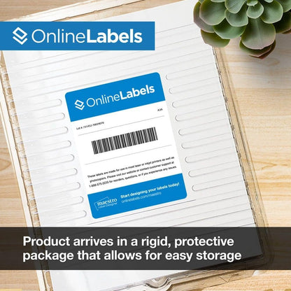 2.5" Round Labels - Permanent Adhesive, White Matte - Great for Candle & Jar Lids, Products, Favor Labels - Pack of 5,000 Circle Stickers, 60,000 Sheets - Inkjet/Laser Printers, OL350WX, OnlineLabels