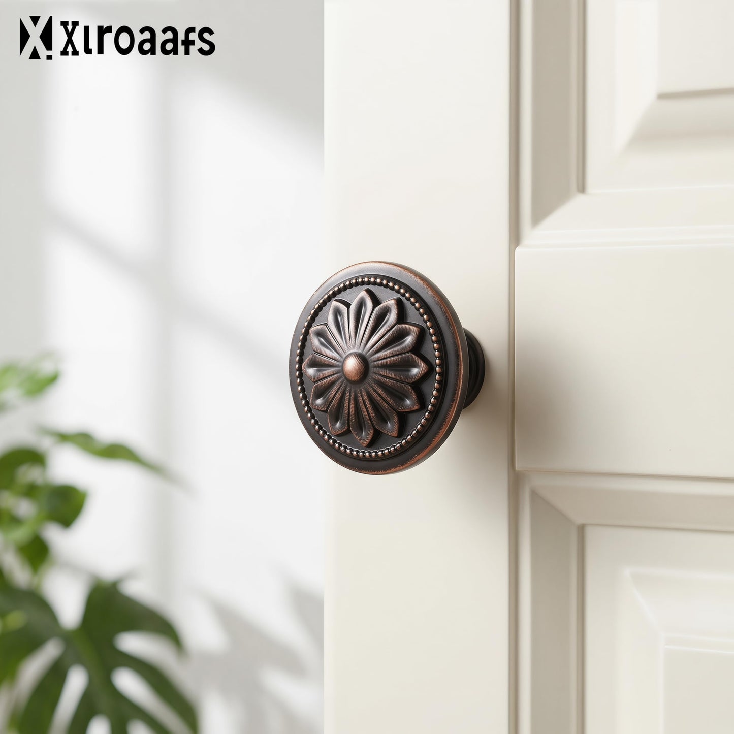 Xlroaafs 12 Pack Oil Rubbed Bronze Cabinet Knobs, Bronze Kitchen Cabinet Knobs for Cabinets and Drawers,1-2/5" Round Antique Bronze Bifold Closet Door Knobs Vintage Drawer Knobs