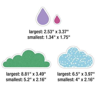 Carson Dellosa Crafty and Cool 69-Piece Motivational Bulletin Board Set, Banner with Inspirational Quote, Sun, Clouds, Grass, and Raindrops Classroom Decor