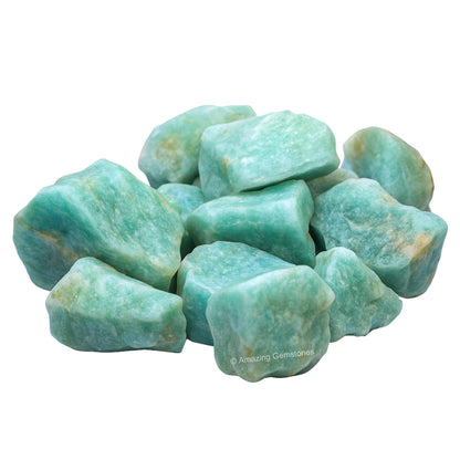Amazing Gemstone Aquamarine Raw Crystals and Healing Stones, Natural Rocks for Tumbling - DIY Raw Stones and Crystals, 2 Pieces
