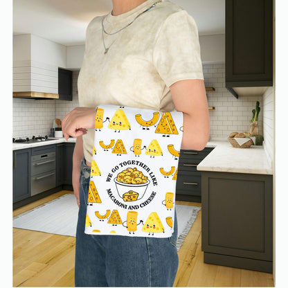 JNIAP Mac and Cheese Gift We Go Together Like Macaroni and Cheese Kitchen Towel Macaroni and Cheese Lover Gift (We Go Together)