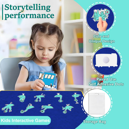 Ai fsem Don't Let the Pigeon Drive the Bus Fairy Tales Felt Board Story Sets Preschool Storytelling Learning Activities Performance Props Felt Toys
