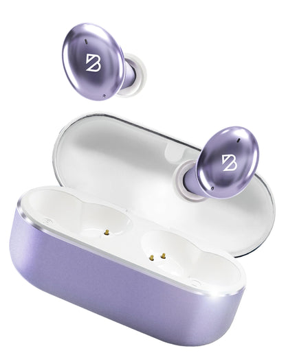Back Bay Audio Tempo 30 Wireless Earbuds for Small Ears - Award-Winning Sound, Sweatproof Bluetooth Earbuds, Comfortable Ear Buds for Women, Purple Earphones Small Ear Canals, Long Battery Headphones