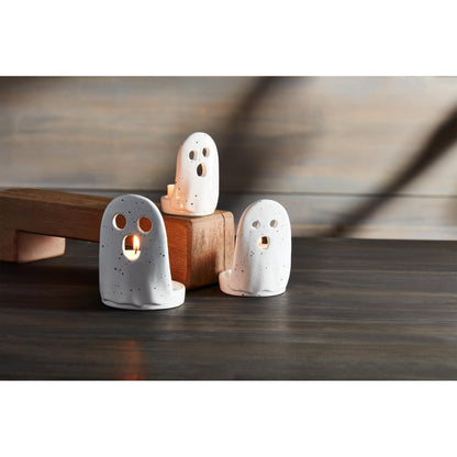 Mud Pie Nested Ghost Tea Light Holder, 2.75" x 4.5"