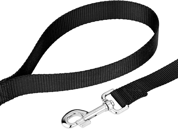Country Brook Petz - Everyday Nylon Dog Collar and Leash - 10+ Cool Colors (3/4 Inch, Small, Black)