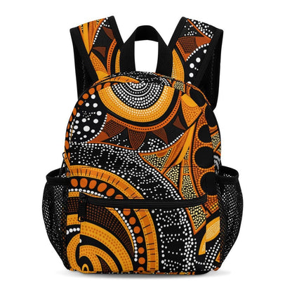 SKHJCY A Dot Painting Style Mini Backpack for Women, 13 Inch Lightweight Fashion Daypack, Durable Small Rucksack with Side Pockets, Casual Travel Bag for Teens And Adults