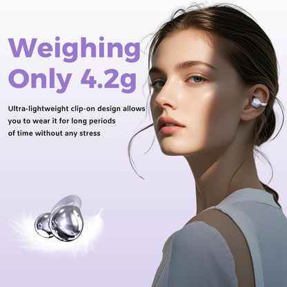 AI Translation Earbuds Real Time, 164 Language Translator Earbuds, 3-in-1 Wireless Clip on Earbuds, Bluetooth 5.4 Headphones, Translating Device for Travel Business Learning (Purple)