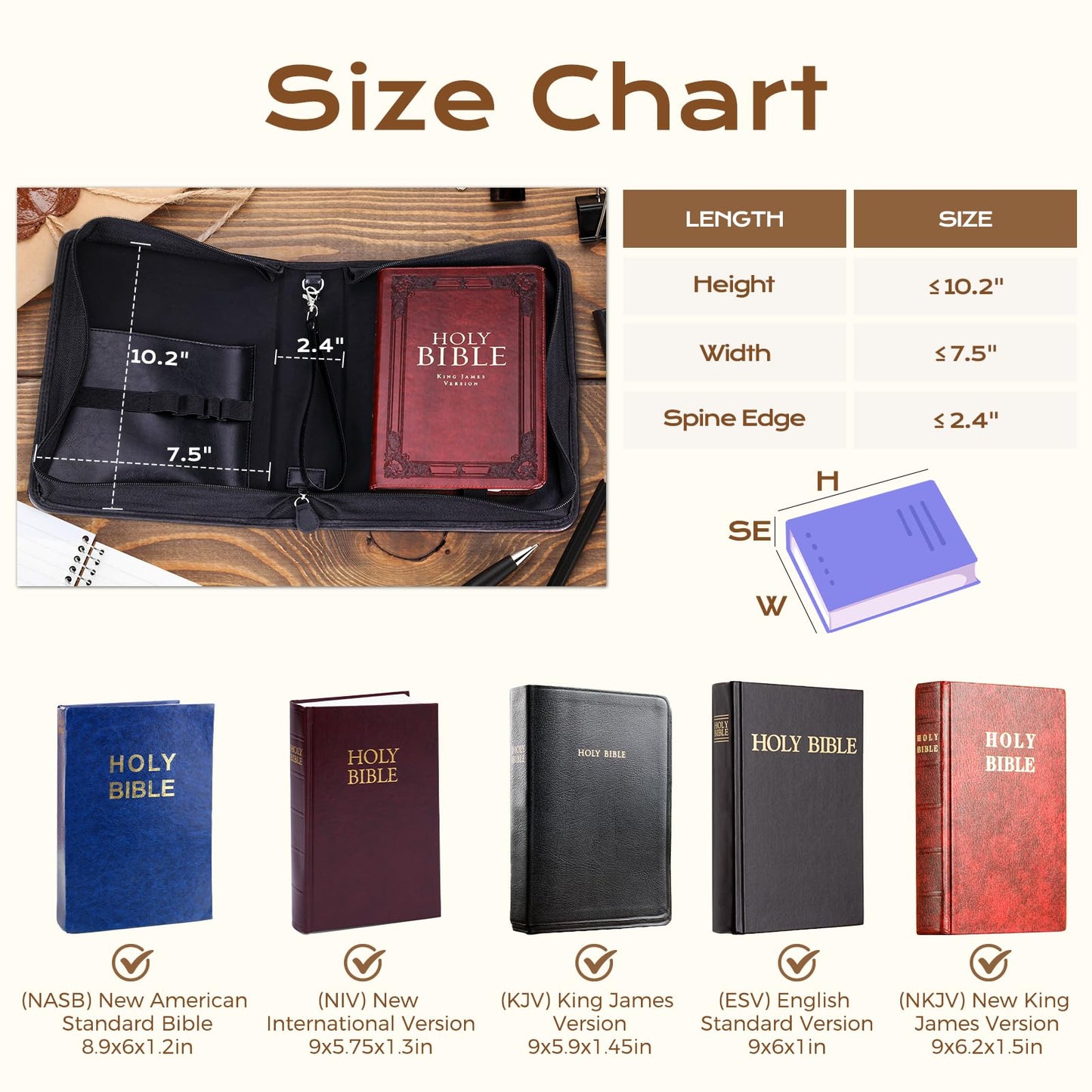 XKDOUS 20 Pcs Leather Bible Cover Kit for Men Brown Bible Cover Case Black Bible Bag with Study Supplies Large Church Bag Holder Carrying Case Fathers Day Gifts for Dad