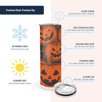 Hogg 20 oz Halloween Travel Mug, Pumpkin Tumbler, 20 oz Insulated Stainless Steel Halloween Coffee Tumbler, Spooky Season Decor, Spooky Cups, Witchy Stuff, Fall Decorations