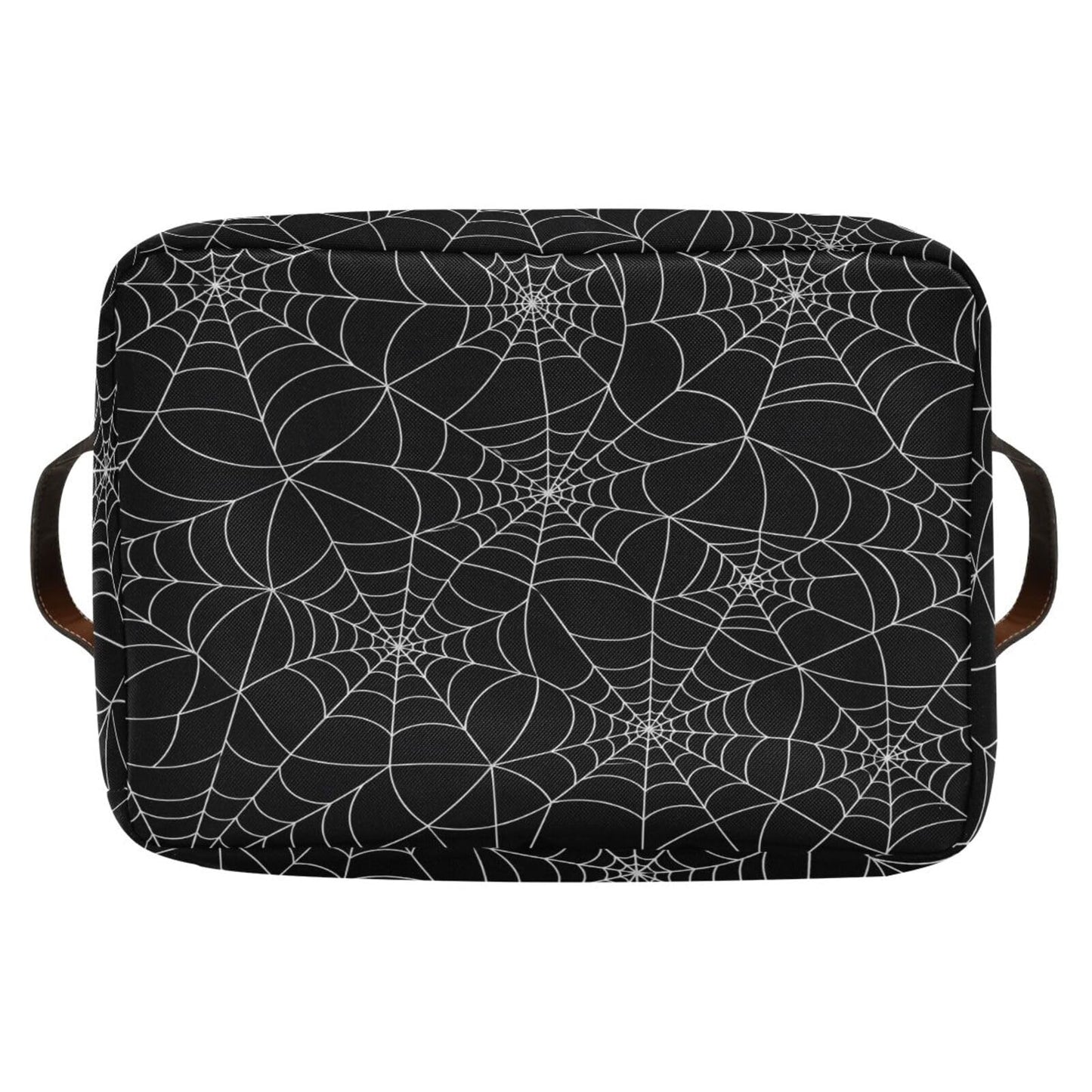 ALAZA Halloween Spider Web Black Foldable Storage Box Storage Basket Organizer Bins with Handles for Shelf Closet Living Room Bedroom Home Office 1 Pack