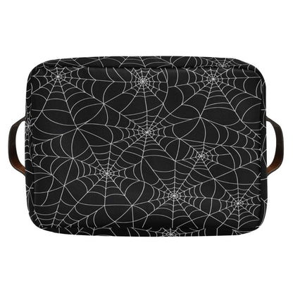 ALAZA Halloween Spider Web Black Foldable Storage Box Storage Basket Organizer Bins with Handles for Shelf Closet Living Room Bedroom Home Office 1 Pack