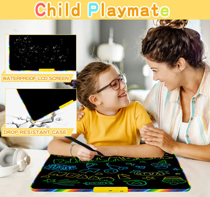 16 Inch 2-in-1 LCD Writing Tablet for Kids with Magnetic Whiteboard Back,Double-Sided Drawing & Learning Board, Reusable Doodle Pad for Toddlers,Educational Toy for Travel & Preschool