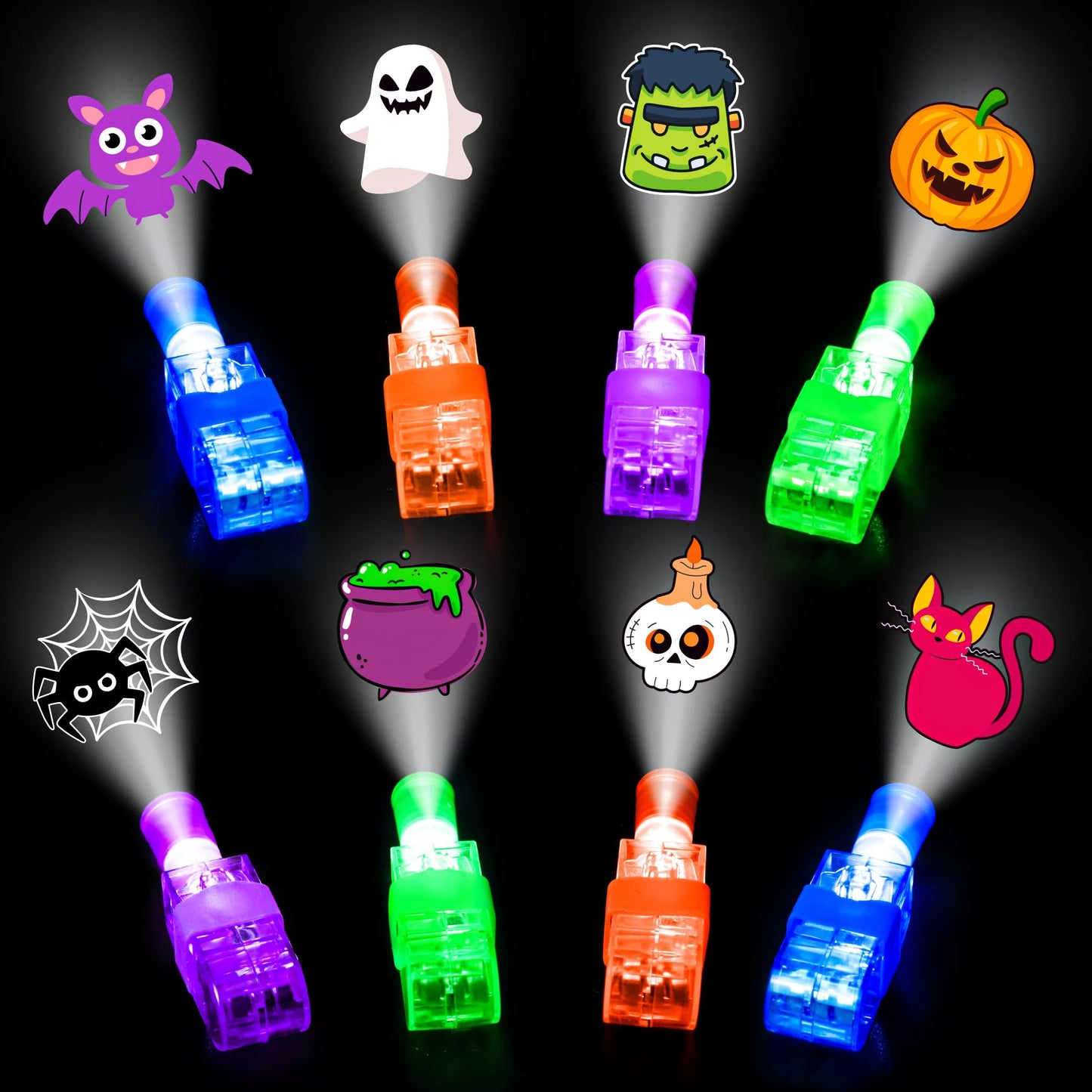 40 Light Up Halloween Toys, Finger Lights Halloween Party Favors Bulk for Kids Ha lloween Goodie Bag Fillers Basket Stuffers Hallow een Treats Non Candy Party Favor Bag Classroom Prizes Party Supplies