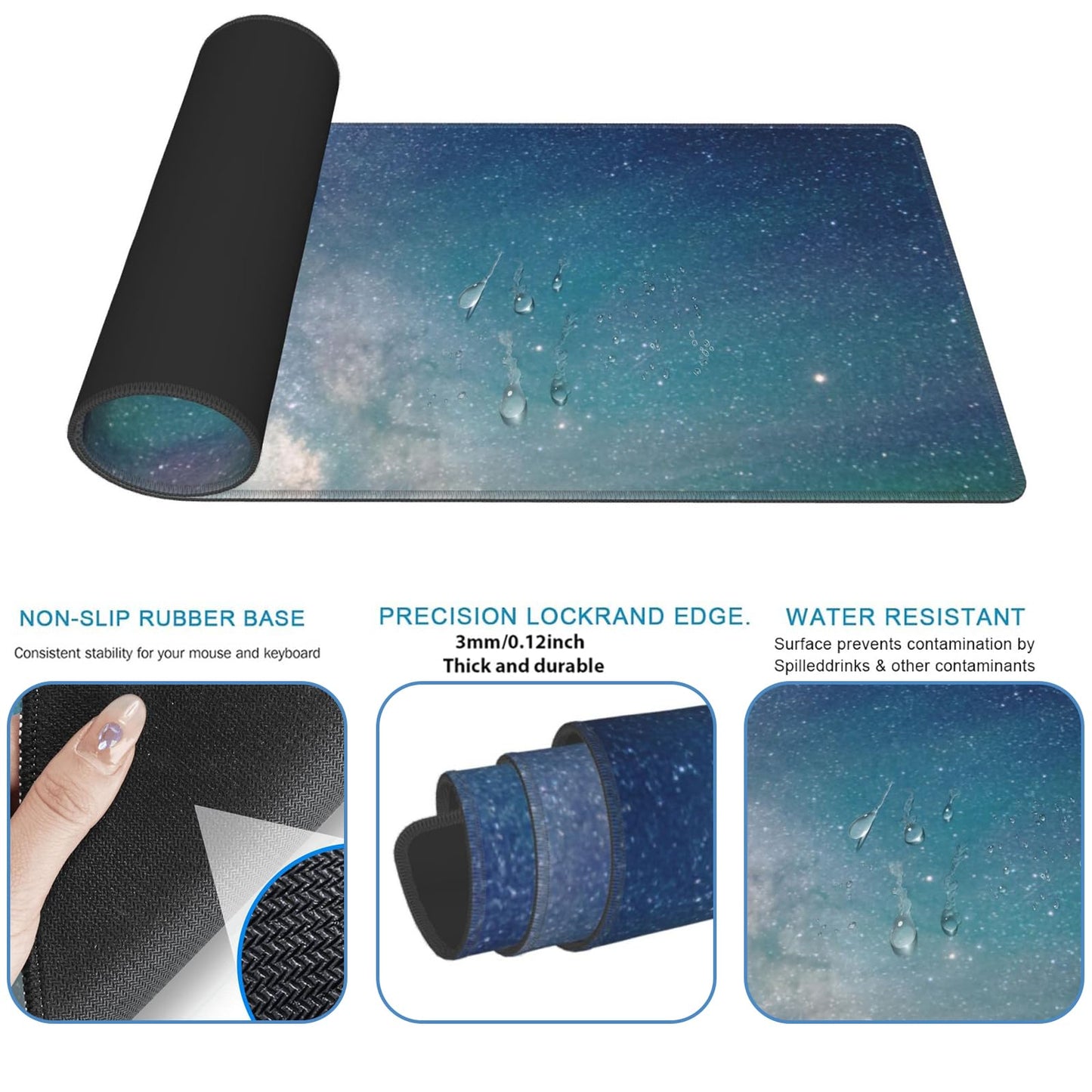 ainori Enchanted Forest Ghost Gaming Mouse Pad – 12x31.5in Non-Slip Rubber Desk Mat with Mystical Mushroom Design – Large Extended Mousepad for Office Home – Gift for Fantasy & Halloween Decor