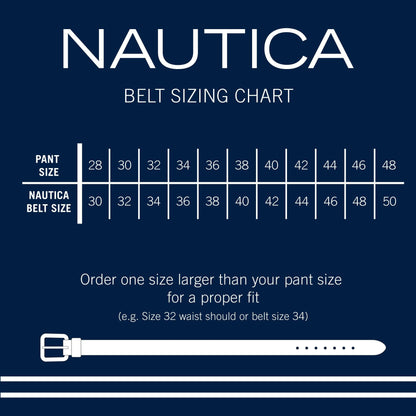 Nautica Mens Reversible Jean Leather Belt | 2-in-1 | Classic | Everyday | Business | Work | Dress | Casual | Metal Buckle - Black/Brown, 36"