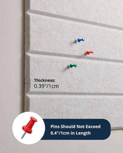 Woovio Cork Board 48"x36" Large Felt Bulletin Board with Self Adhesive, Cork Boards for Walls for Office-12 Pack Pin Board Use in Home Classroom Office Wall Decor Light Camel