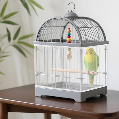 Large Bird Cage Net, Universal Adjustable Bird Cage Covers Mesh Polyester Birds Cages Seed Catcher Parakeet Cages Liners Birds Cagees Accessories for Birdcage Parakeet Parrot Enclosures (White)