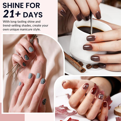VANREESA 42 Pcs Gel Nail Polish Kit with U V Light 24 Popular Colors Gel Polish Nail Kit Green Blue Purple Pink Orange Complete Nail Kit with Manicure Tools Gifts for Women Girls