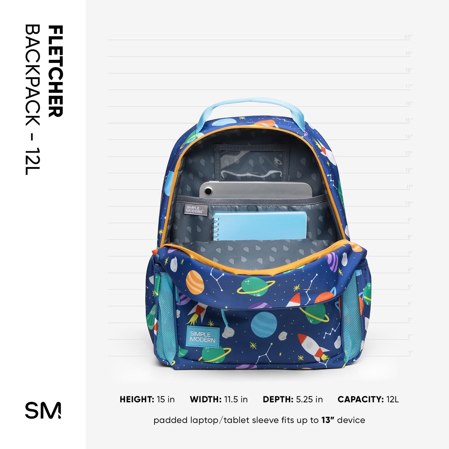Simple Modern Medium Bluey Toddler Backpack for School Girls and Boys | Kindergarten Elementary Kids Backpack | Fletcher Collection | Kids - 15" tall | Bluey Checkmate