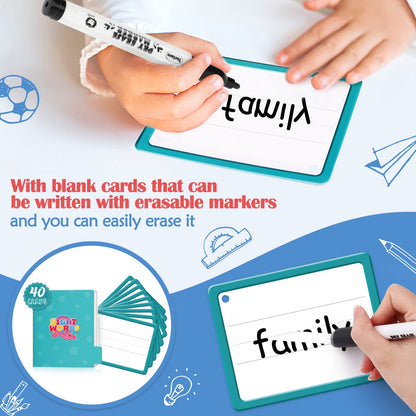 Torlam Sight Words & Phonics Flash Cards for Kids, Learn to Read Digraphs CVC Blends Long Vowel Sounds Spelling Reading Phonics Games, Site Words for Pre-k Kindergarten 1st 2nd 3rd Grade Homeschool