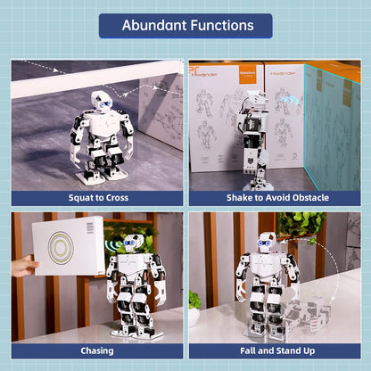 AI Vision & Voice Interaction Robot for Arduino Scratch Python Programming 17DOF Humanoid Robot Large AI Model STEM Project Education Voice Command Walking Dancing Self-Stand Up, Tonybot Ultimate kit