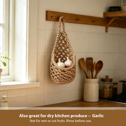 4-Pack 5-Inch Macrame Wall Plant Hangers, Natural Cotton Hanging Planter Baskets for Indoor Plants, Boho-Style Woven Plant Baskets for Walls, Small Hanging Pots for Succulents and Kitchen Storage