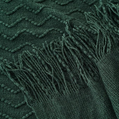 BATTILO HOME Christmas Green Throw Blanket for Couch, Forest Green Throw Blankets, Christmas Decorative Throw Blanket for Sofa Bed, Christmas Decor, 50"x60"