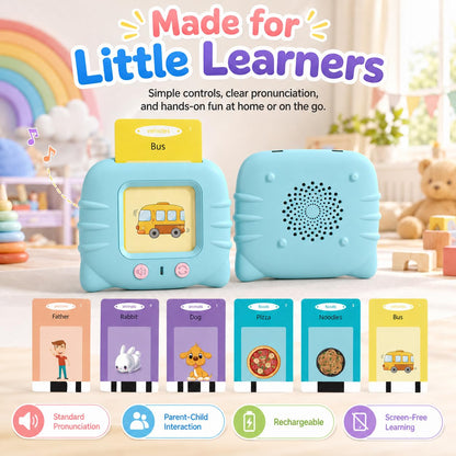 Talking Flash Cards for Toddlers 1 2 3 4 5 Year Olds, 224 Sight Words Montessori Language Learning Toys, Pocket Speech Therapy & Autism Sensory Toy, Educational Toddler Toys Gifts