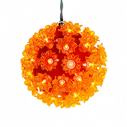 JinBest 6“ Orange Starlight Sphere Lights, Commercial Grade LED Sphere Light, for Indoor Outdoor Halloween Party.