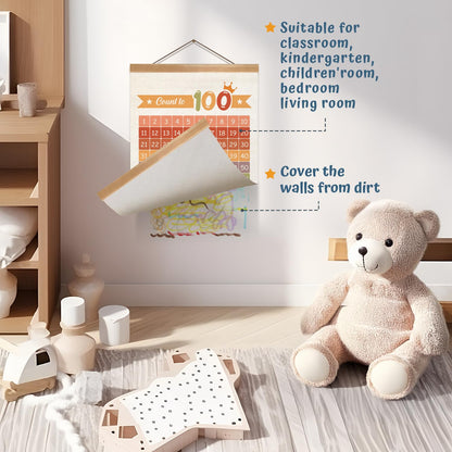 ZTGDA Numbers 1-100 Poster Chart, Number Chart Wall Art Decor, Count to 100 Learning Posters Banner for Classroom Nursery Kids Room Playroom Preschool Decor (Number1-100)
