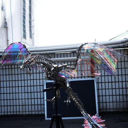 3D Metal Puzzle for Adults - Bloodthirsty Aurora Dragon Model Kit, 3000+ Pieces, 126cm Long - Mechanical DIY Assembly for Collectors