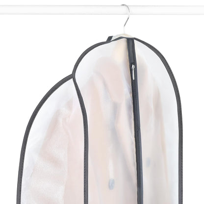 Zilink Breathable Leather Jacket Coat Storage Bags 60” Dress Bags for Gowns Long Dust Covers for Hanging Clothes with 7" Gussted Wrinkle Free for Leather Jacket Fur Coat Puffy Dress Storage, Set of 4