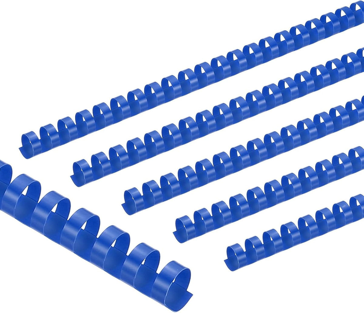 PATIKIL 16mm (5/8") Plastic Binding Combs, 50 Pcs 21 Rings Comb Binding Spines 120 Sheet Capacity Letter Size for Binding Paper Sheets Notebook Calendar Picture Album, Blue