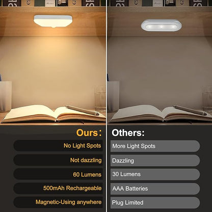 4 Pack Motion Sensor Night Light, Rechargeable Battery Night Lights Warm White, Portable Mini Motion Activated Night Light for Wall, Hallway, Kids Room, Stairway, Cabinet