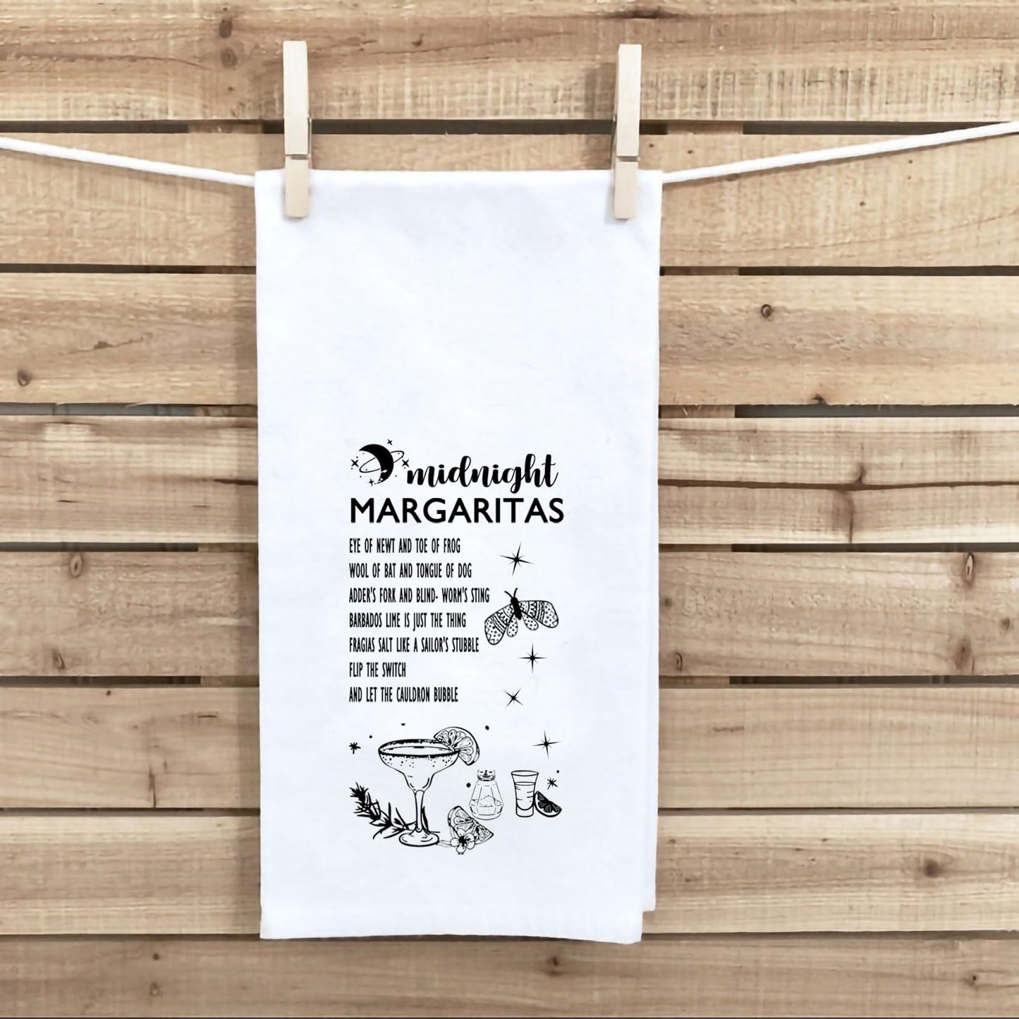 XYANFA Movie Midnight Margaritas Owens Sisters Halloween Kitchen Tea Towel Witch Gift Movie Kitchen Witchy Gift (Midnight)