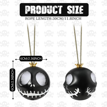 Rearview Mirror Ornament - Cool Skull Pendant, Halloween Flying Ghost Hanging Decoration, Skeleton Swinging Ornament for Car and Home, Birthday Gift for Parties