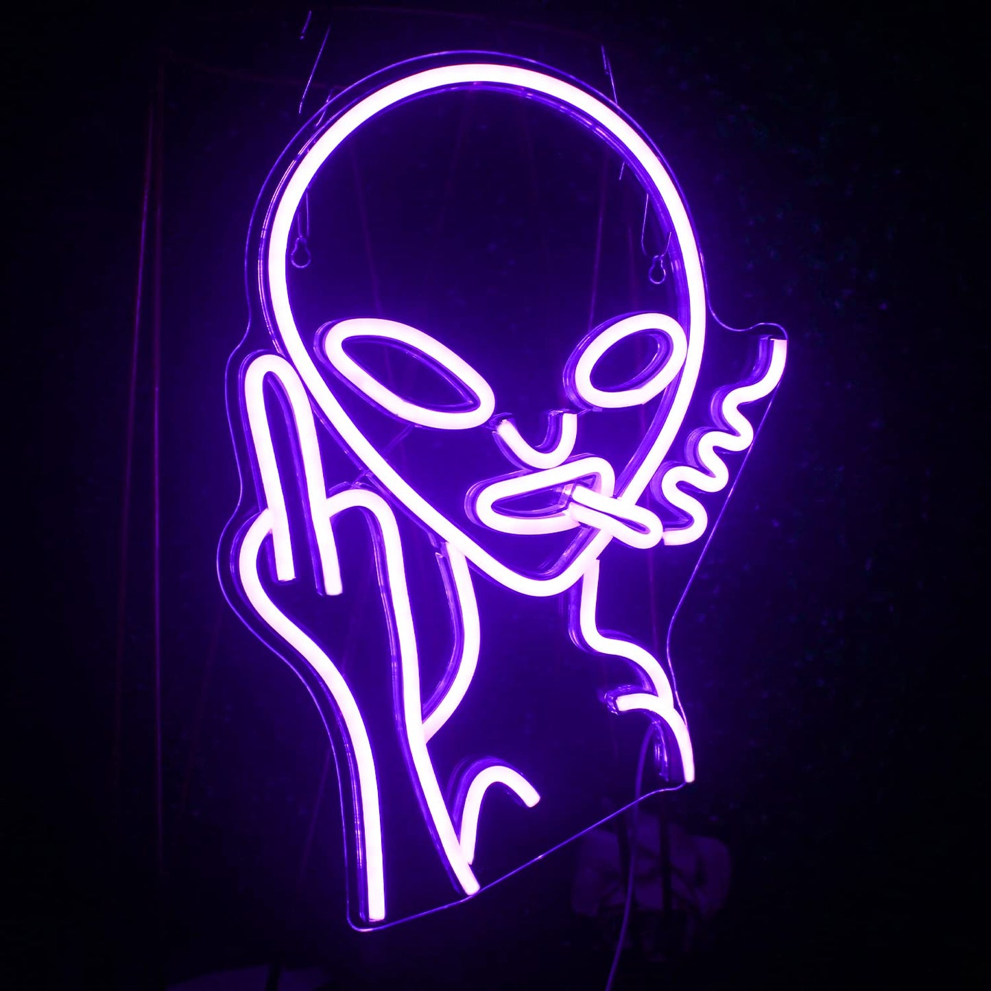LUCUNSTAR UFO Neon Sign For Room,Alien Spaceship Dimmable LED Neon Light, Space Neon Signs for Wall Decor, Blue UFO Neon Light up Sign for Bedroom Game Room Wall Decor,Ufo Lovers