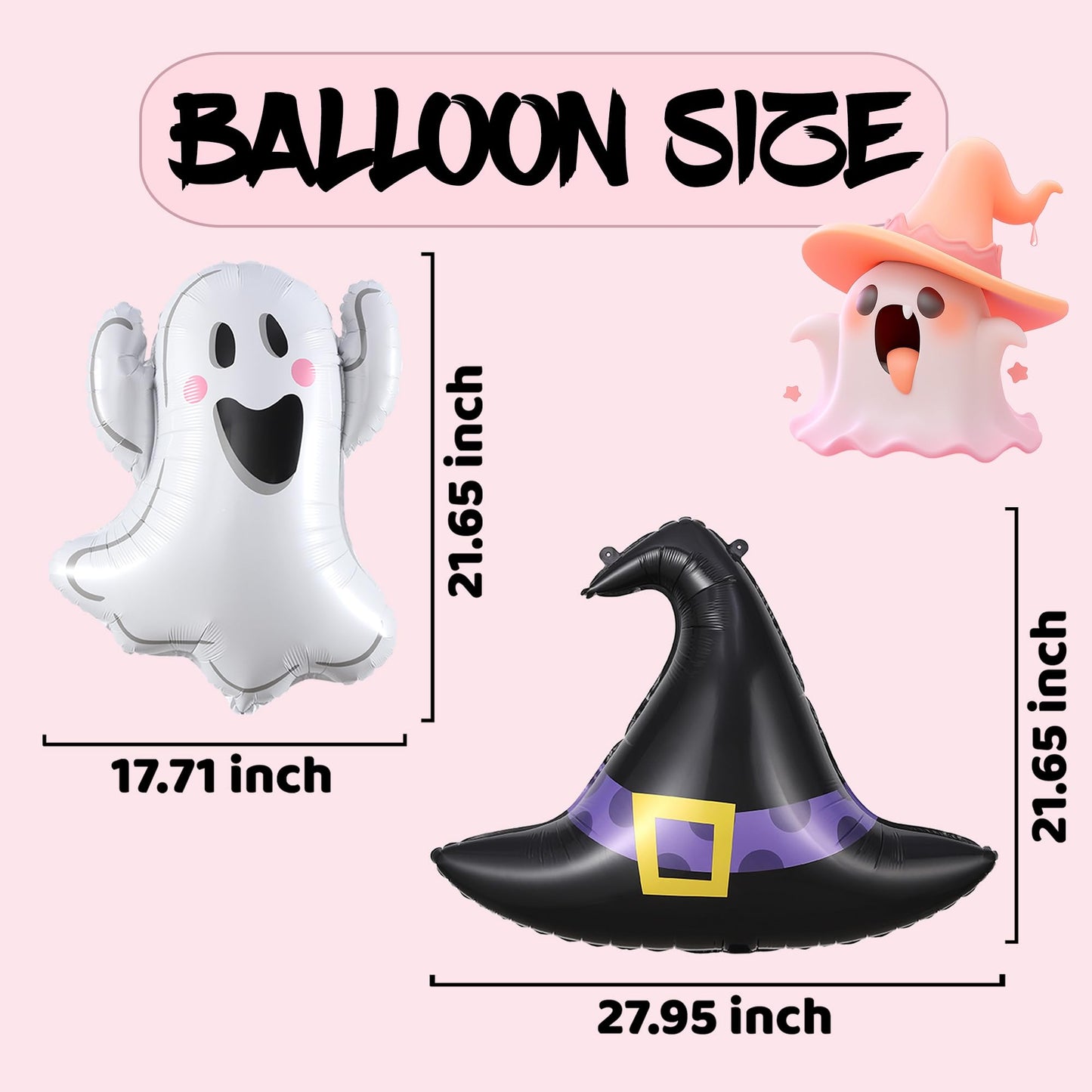 Halloween Balloon Arch Garland Kit, 139Pcs Dusty Purple Green Black Pink Balloons, Ghost Witch Hat Explosion Star Foil Balloons for Halloween Birthday Party Decorations