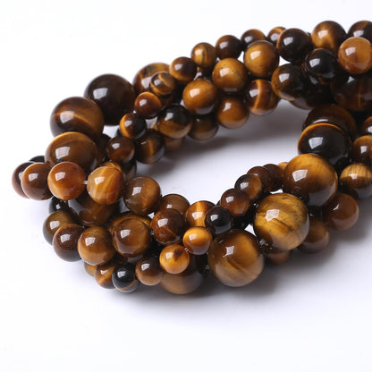 90PCS 4MM AAA Yellow Tiger Eye Stone Beads Natural Gemstone Bead Crystal Healing Energy Jewelry Making DIY 17 inches