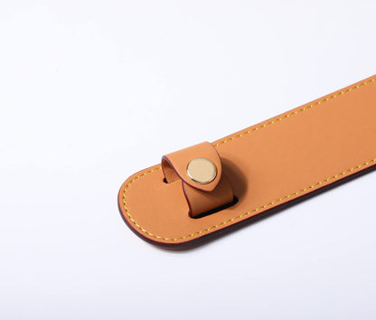 GOXTECH Leather Shoulder Strap Pad for Designer Trendy Bags (Beige Yellow)