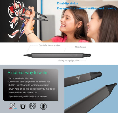 Tiburn INSPUR 65" Ultra 4K UHD Smart Board | Android 13 & Windows 11 Pro Dual OS, 8-Line Array Mic, Auto-Framing Webcam, Enterprise whiteboard for Office, Classroom, Conference Wall Mount Included