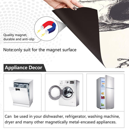 ALAZA Halloween Pumpkins Skeleton Dishwasher Magnet Cover Magnetic Refrigerator Magnet Cover Fridge Sticker Home Kitchen Decor,23 x 26 inch