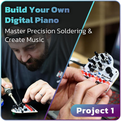 amomii Testudo: Soldering Practice Kit. Build 3 Gadgets: Digital Piano, Game Console & Keypad. With Arduino Compatible microcontroller, PDF and video tutorials. DIY Gift for Makers, Beginners & Adults