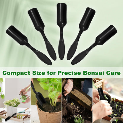 M METERXITY 20-Pack Mini Gardening Shovel Spoons, Plastic Garden Soil Scoops for Cultivation Digging Transplanting/Flower Planting/Plant Succulent, Colorful Small Gardening Tools [Black]