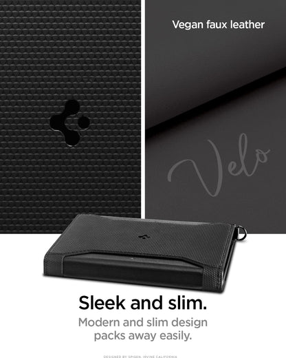 Spigen Life for Passport Card Cover Holder with RFID Blocking Technology Wallet Travel Documents Organizer Protector Accessories, SIM Card Pin Included - Black