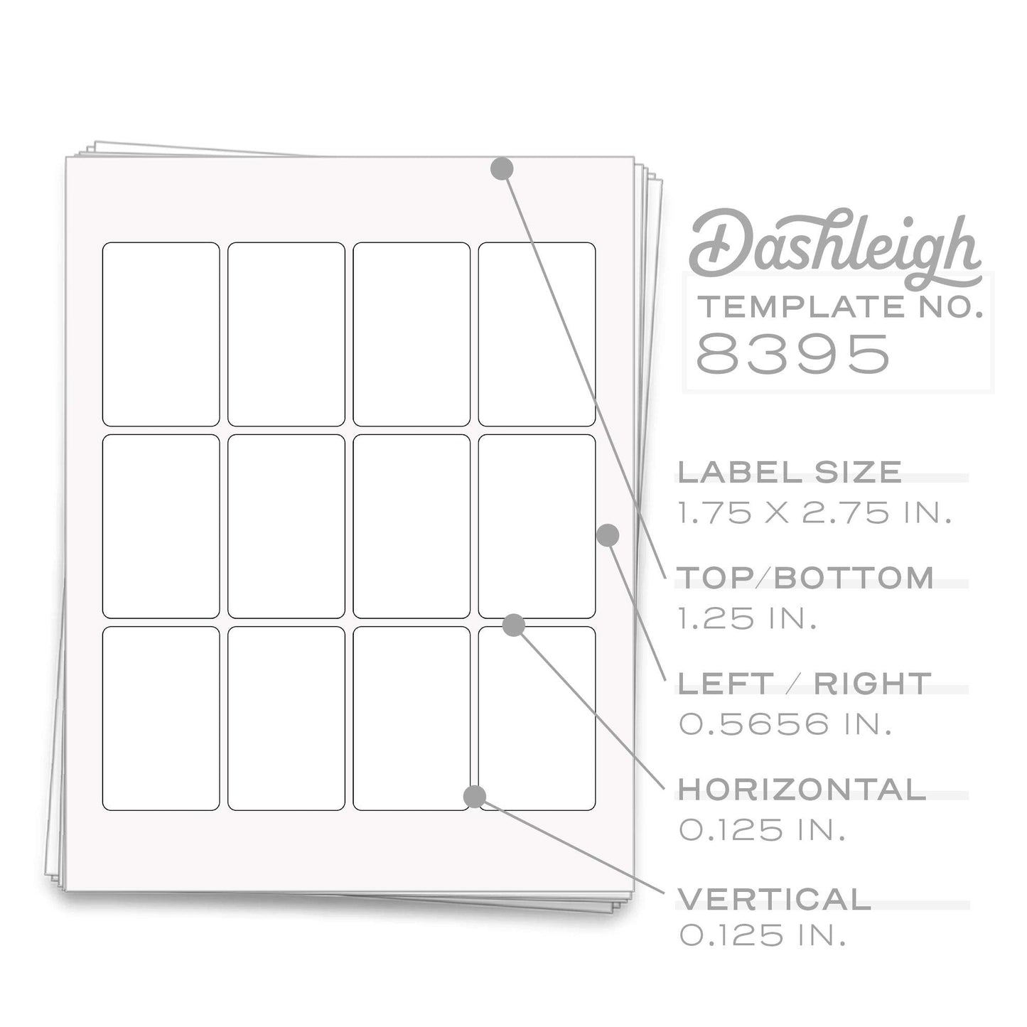 120 Waterproof Jar Labels for 4oz Containers - 1.75x2.75” Printable Adhesive Stickers for Candles, Cosmetics & Small Business Products