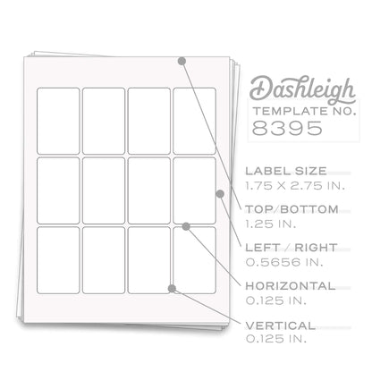 120 Waterproof Jar Labels for 4oz Containers - 1.75x2.75” Printable Adhesive Stickers for Candles, Cosmetics & Small Business Products