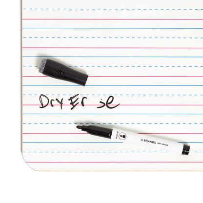 U Brands Dry Erase Lapboards, 10 Pack, 9" x 12", Double-Sided Small Whiteboards for School, Student Lapboards for Classroom, School & Homeschool Supplies, Portable Mini Whiteboard Set