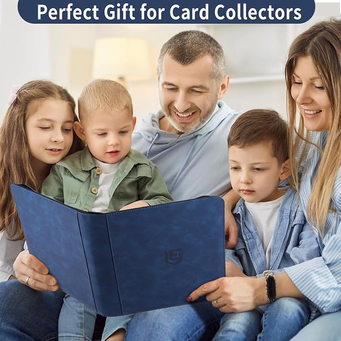 12 Pocket Card Binder,720 Pocket Trading Card Binder，Side Loading Collectible Card Albums for MTG, for TCG Football, Sports, Game Cards Blue