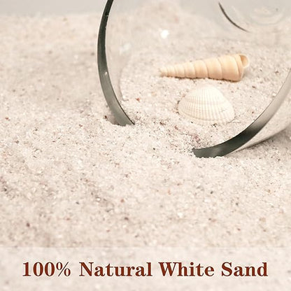 Silica Gravel, Multi-Purpose Mini White Silica Sand for Fire Pits, Aquariums and Landscaping, 5LB